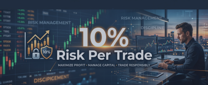 O que acontece com um risco de 10% por operação?