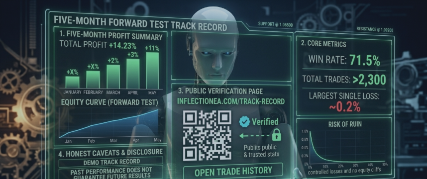 Five Months Forward-Tested: What Inflection's Track Record Actually Shows