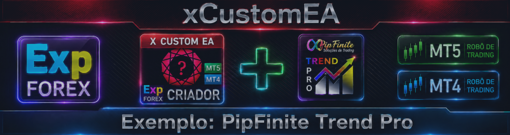 Exp - Expert Advisor The xCustomEA baseado no indicador PipFinite Trend PRO