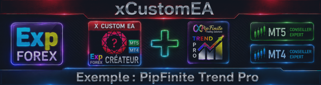Exp - Expert Advisor The xCustomEA basé sur l’indicateur PipFinite Trend PRO