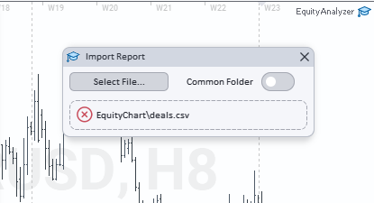 Import Report — load error (red icon)