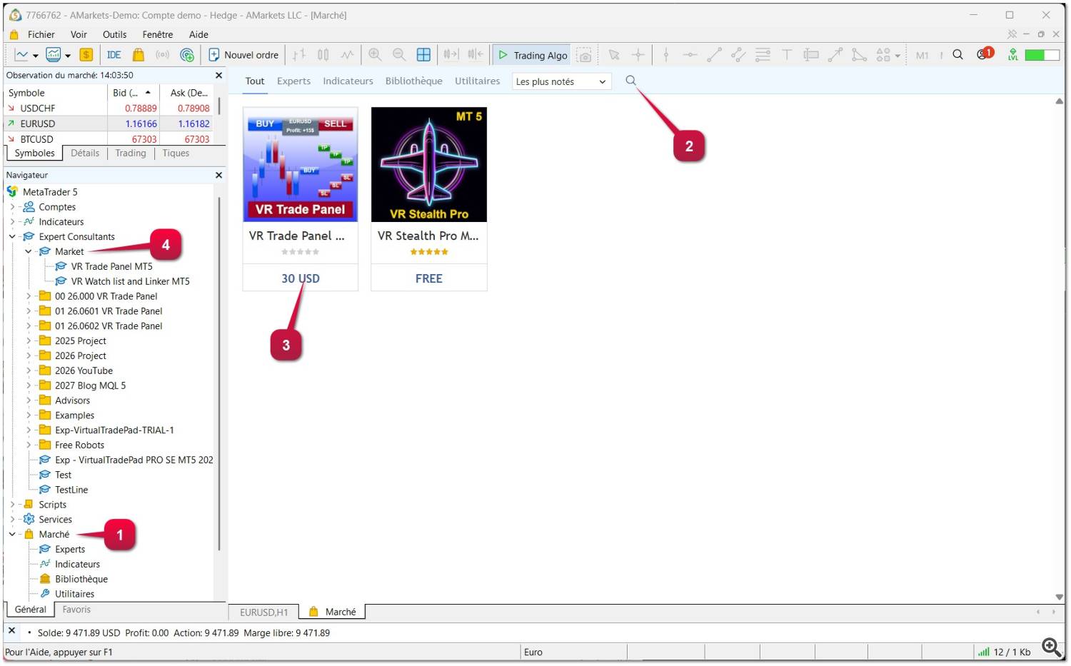 Comment installer une application depuis le Marché MQL5 Comment installer une application depuis le Marché MQL5