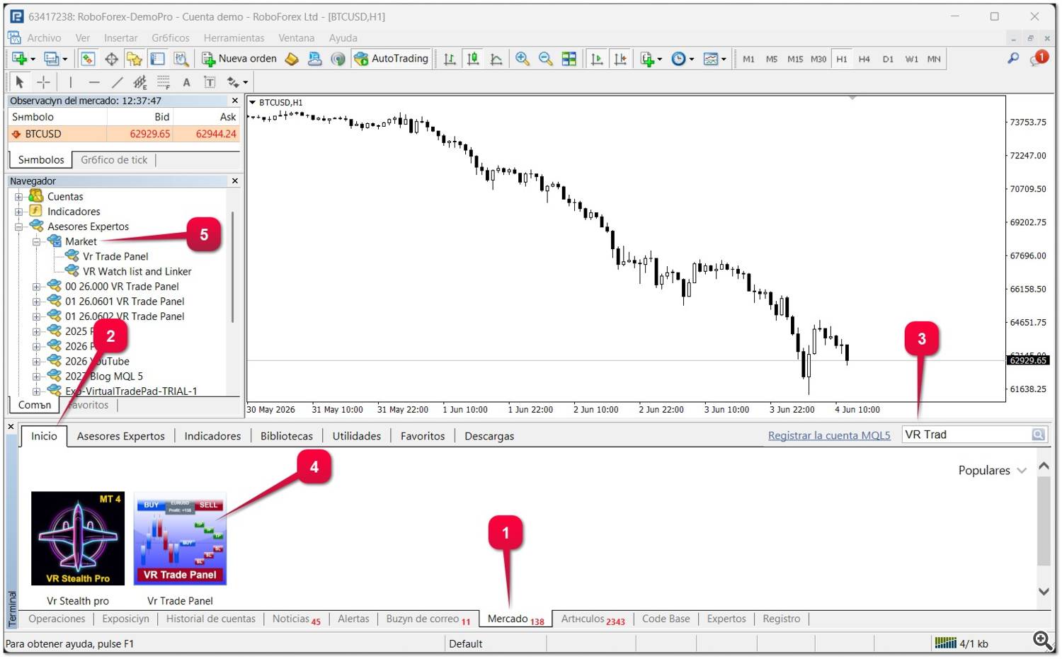 Cómo instalar una aplicación desde el Mercado MQL5 Cómo instalar una aplicación desde el Mercado MQL5