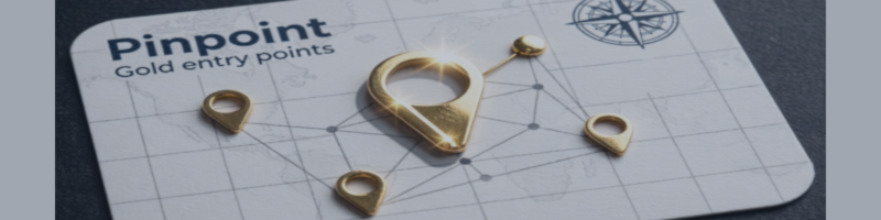 Pinpoint indicator. Gold entry points.