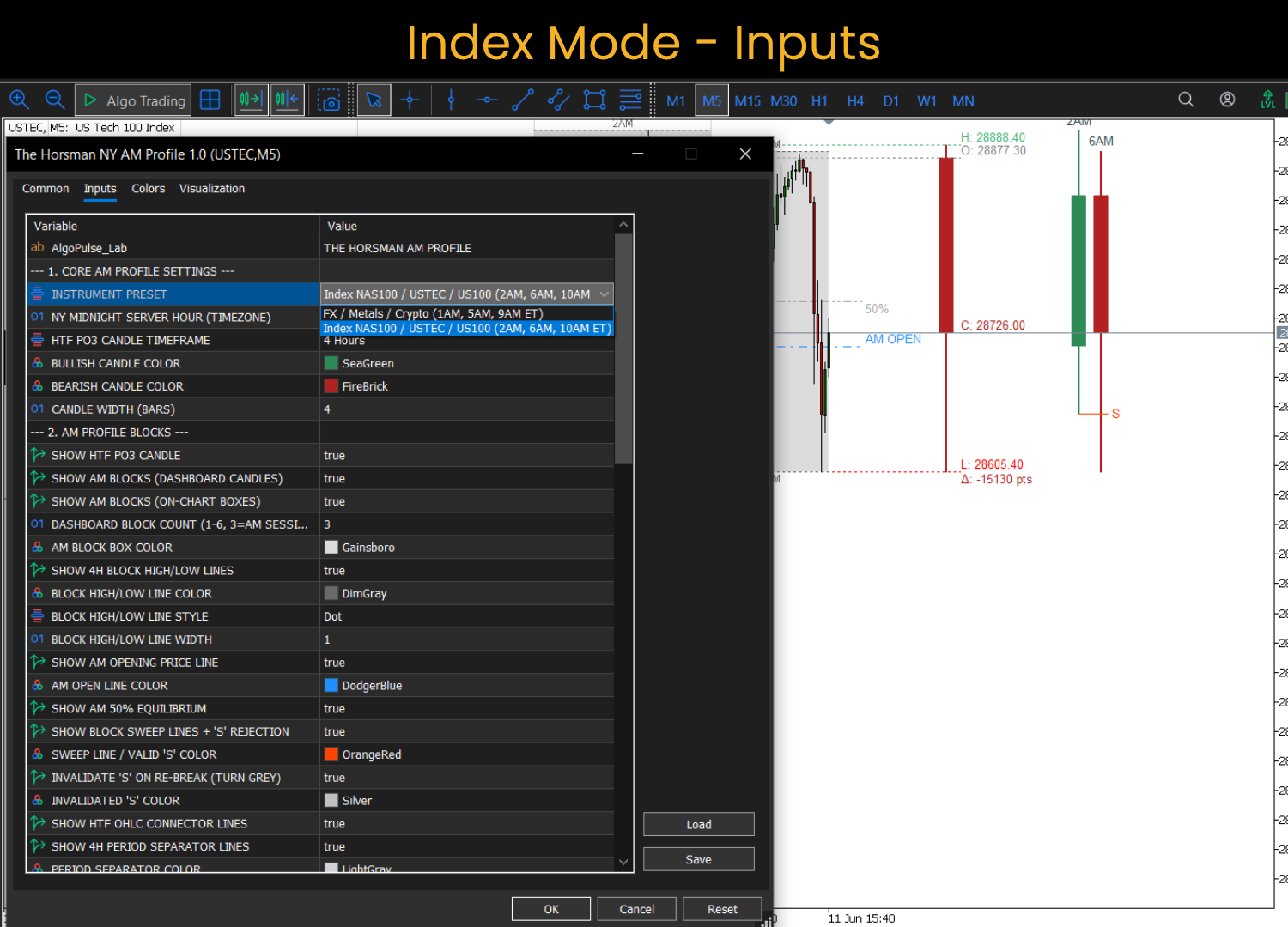 Index Mode - Inputs Index Mode - Inputs
