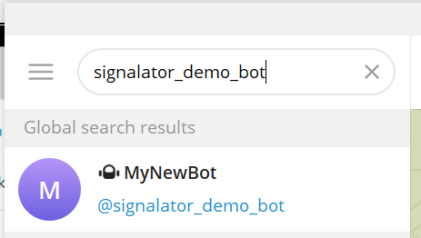 search for newly created bot search for newly created bot