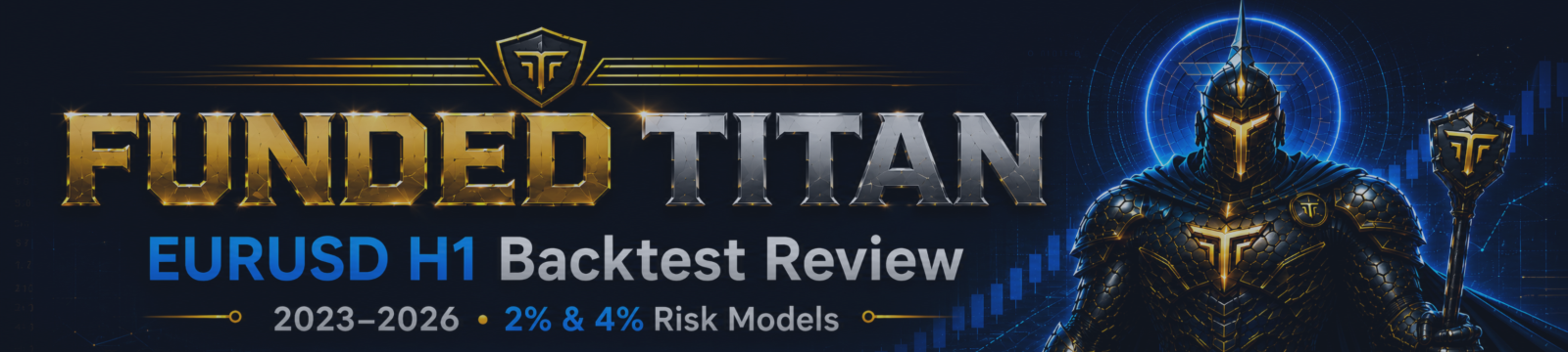 Funded Titan: разбор тестов EURUSD H1 за 2023–2026 — риск 2% и 4%