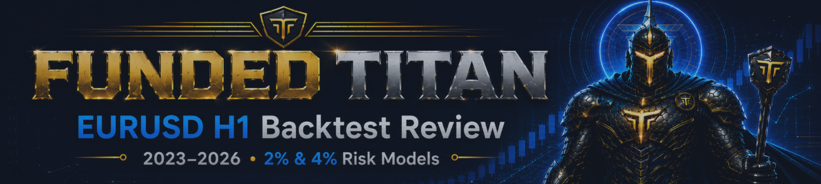 Funded Titan: EURUSD H1 Backtest Review 2023–2026 — 2% and 4% Risk Models