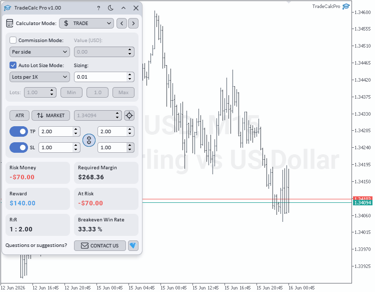 GIF animation of switching between light and dark themes of the TradeCalc Pro MT5 interface GIF animation of switching between light and dark themes of the TradeCalc Pro MT5 interface
