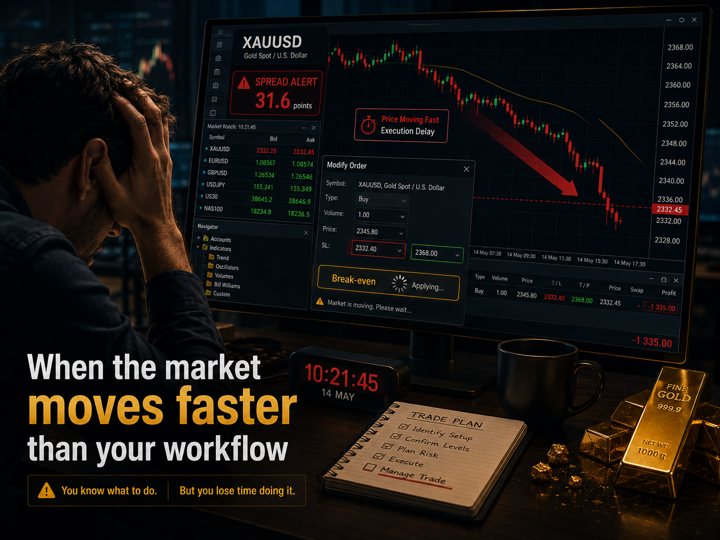 When execution friction becomes part of the trading risk.