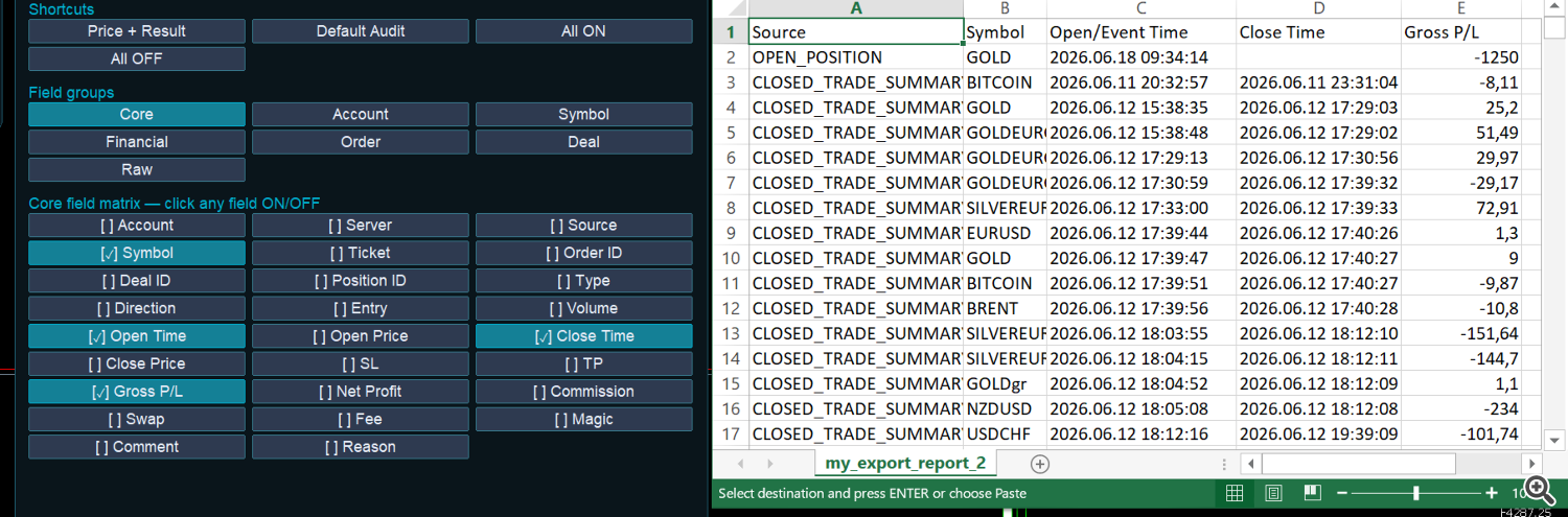 Trade export chosen options results Trade export chosen options results