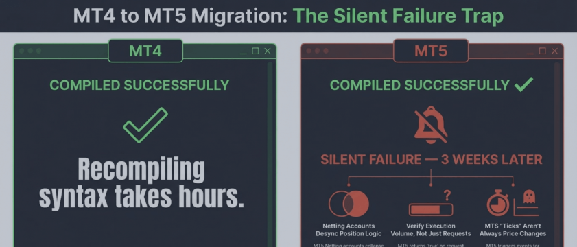 Three Silent Failures in MT4 to MT5 Migration (And the Audit That Catches Them)
