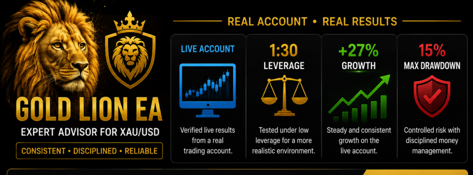 Gold Lion EA   Live Performance Under Real Trading Conditions