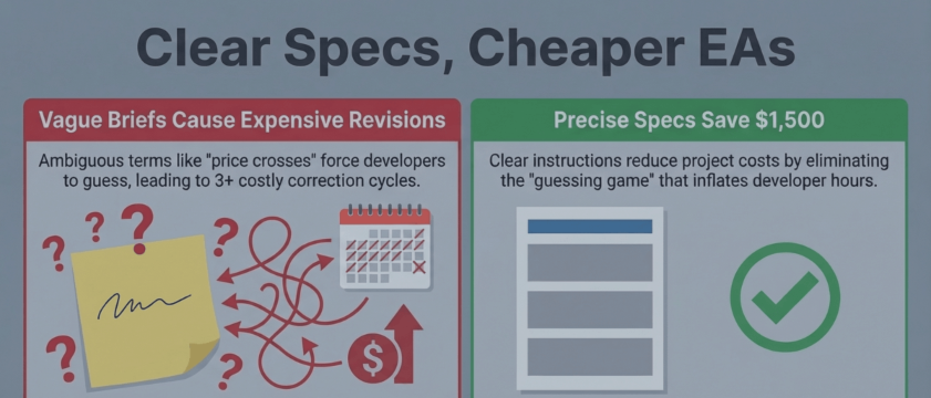 The EA Specification Problem: Why Your Brief Costs More Than Your Strategy