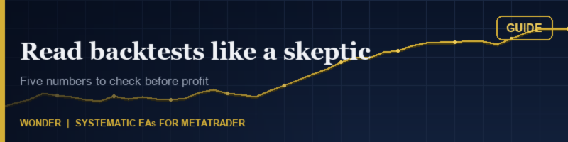 How to read a Strategy Tester report like a skeptic: five numbers before profit