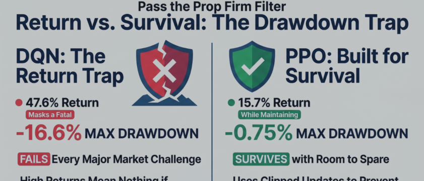 Choosing a DRL Algorithm for MetaTrader: Why Drawdown Beats Return
