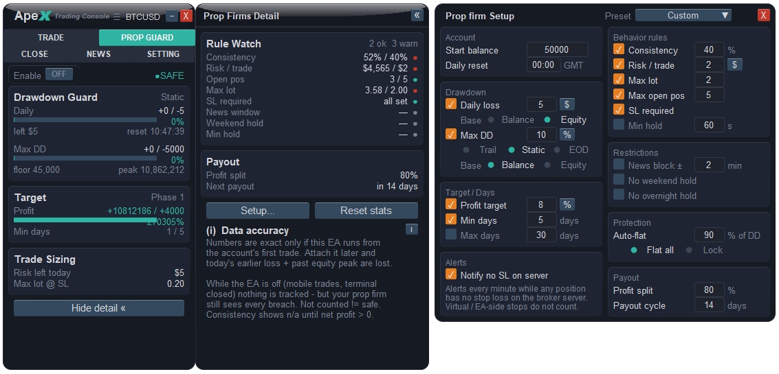 Apex Trading Console | Tab Prop Guard Apex Trading Console | Tab Prop Guard