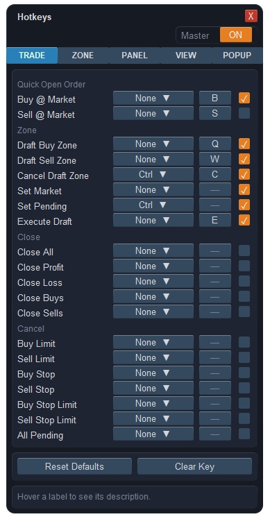 Apex Trading Console | popup Hotkeys Apex Trading Console | popup Hotkeys