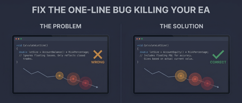 Why AccountBalance() Is Wrong for Multi-Position EAs (and How to Fix It)