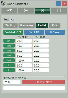 partial close settings partial close settings