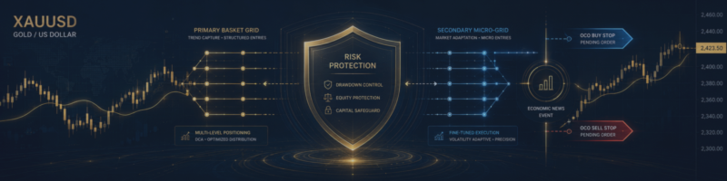 Designing a Gold Trading EA with Basket Management, Prop Firm Protection and an OCO News Engine
