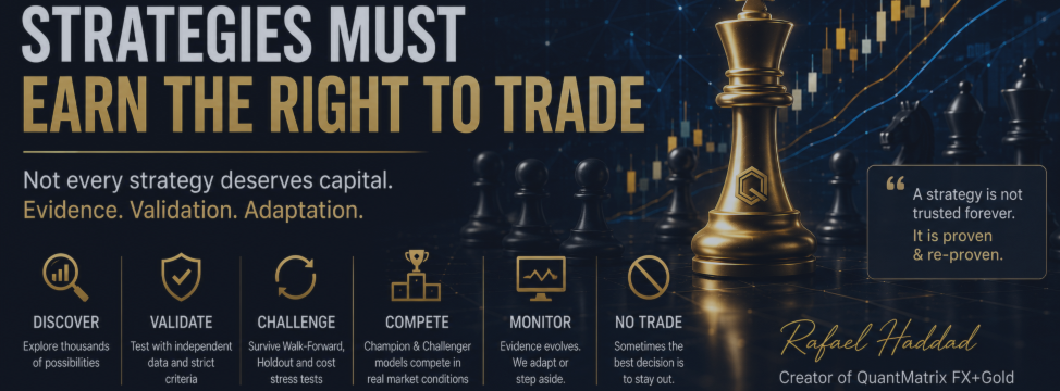 Strategies Must Earn the Right to Trade