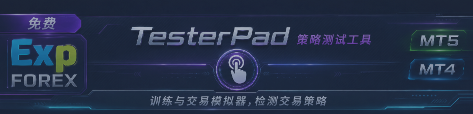 TESTERPAD — 在策略测试器中测试您的交易策略和指标