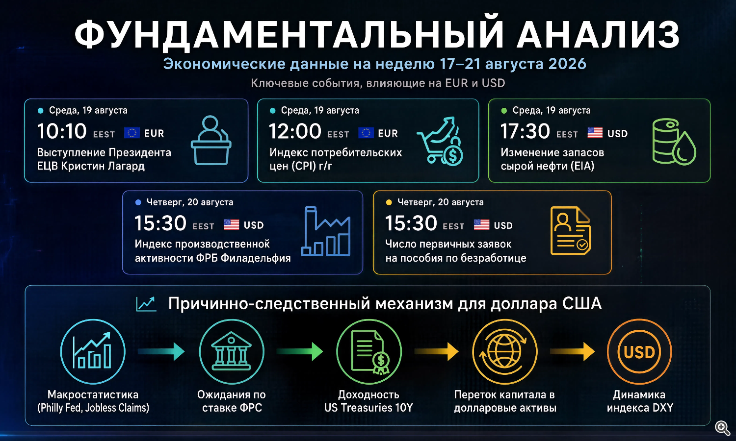 Главные события недели (17–21 августа 2026) Главные события недели (17–21 августа 2026)