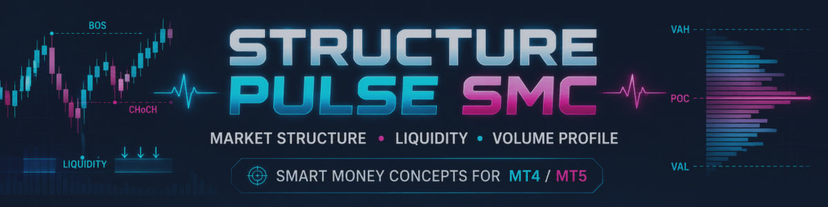 Structure Pulse SMC — структура, ликвидность и объём в одном индикаторе