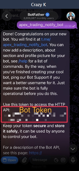 telegram bot token telegram bot token
