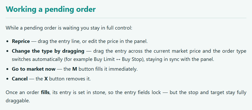 Pending Orders