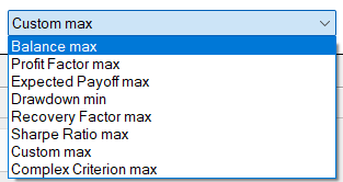 Optimization criterion Optimization criterion