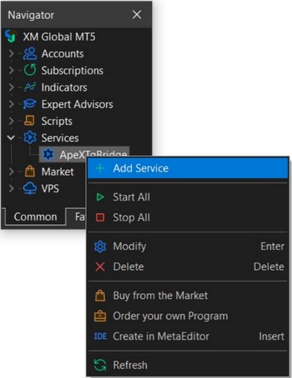 add service