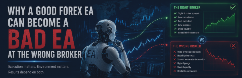 Why a Good Forex EA Can Become a Bad EA at the Wrong Broker
