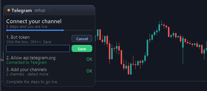 Setup assistant: paste the bot token Setup assistant: paste the bot token