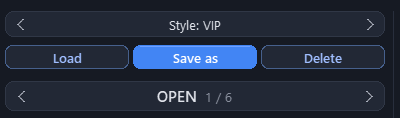 The style selector of the editor The style selector of the editor