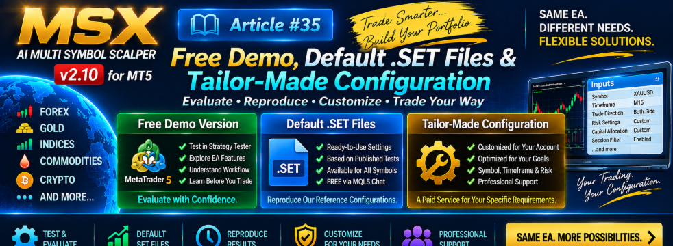 MSX AI Multi Symbol Scalper — Free Demo, Default .SET Files & Tailor-Made Configuration