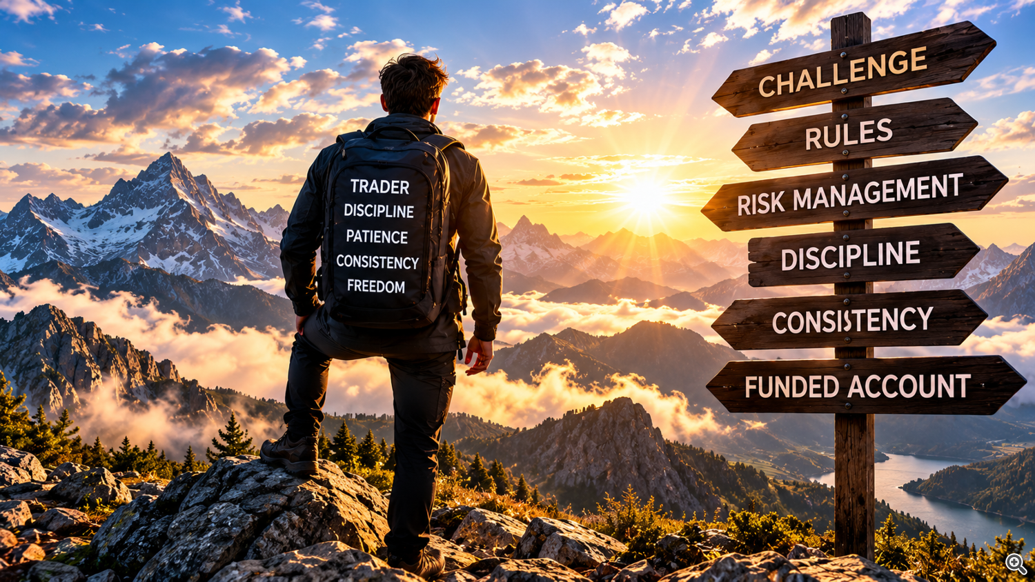 Trader following prop firm challenge rules, risk management, discipline and consistency on the path to a funded account. Trader following prop firm challenge rules, risk management, discipline and consistency on the path to a funded account.