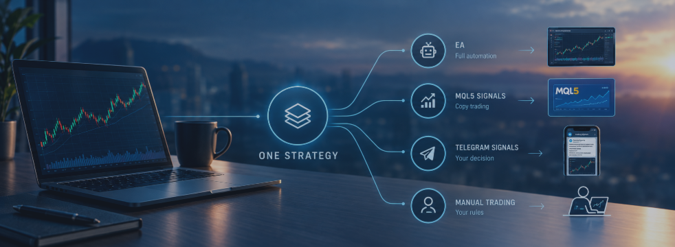 One Strategy, Different Ways to Trade It: EA, Signals and Manual Execution