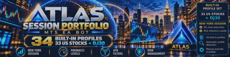 Atlas Session Portfolio – Automated MT5 Trading for 33 US Stocks & DJ30