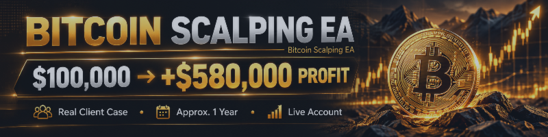 Bitcoin Scalping EA: $100,000 Starting Capital, $580,000 Profit in One Year — A Real Client's Trading Journey