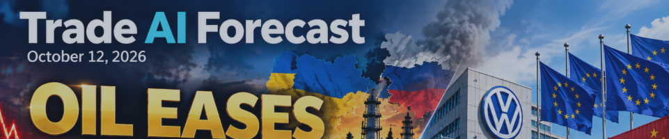 Trade AI Forecast, October 12: Oil Eases on Claimed Energy Ceasefire; VW Seeks EU Support