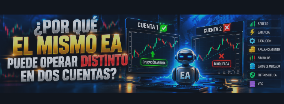 ¿Por qué el mismo EA puede operar distinto en dos cuentas?