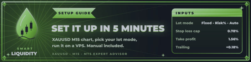 Set It Up in 5 Minutes: Smart Liquidity Gold Quick Guide
