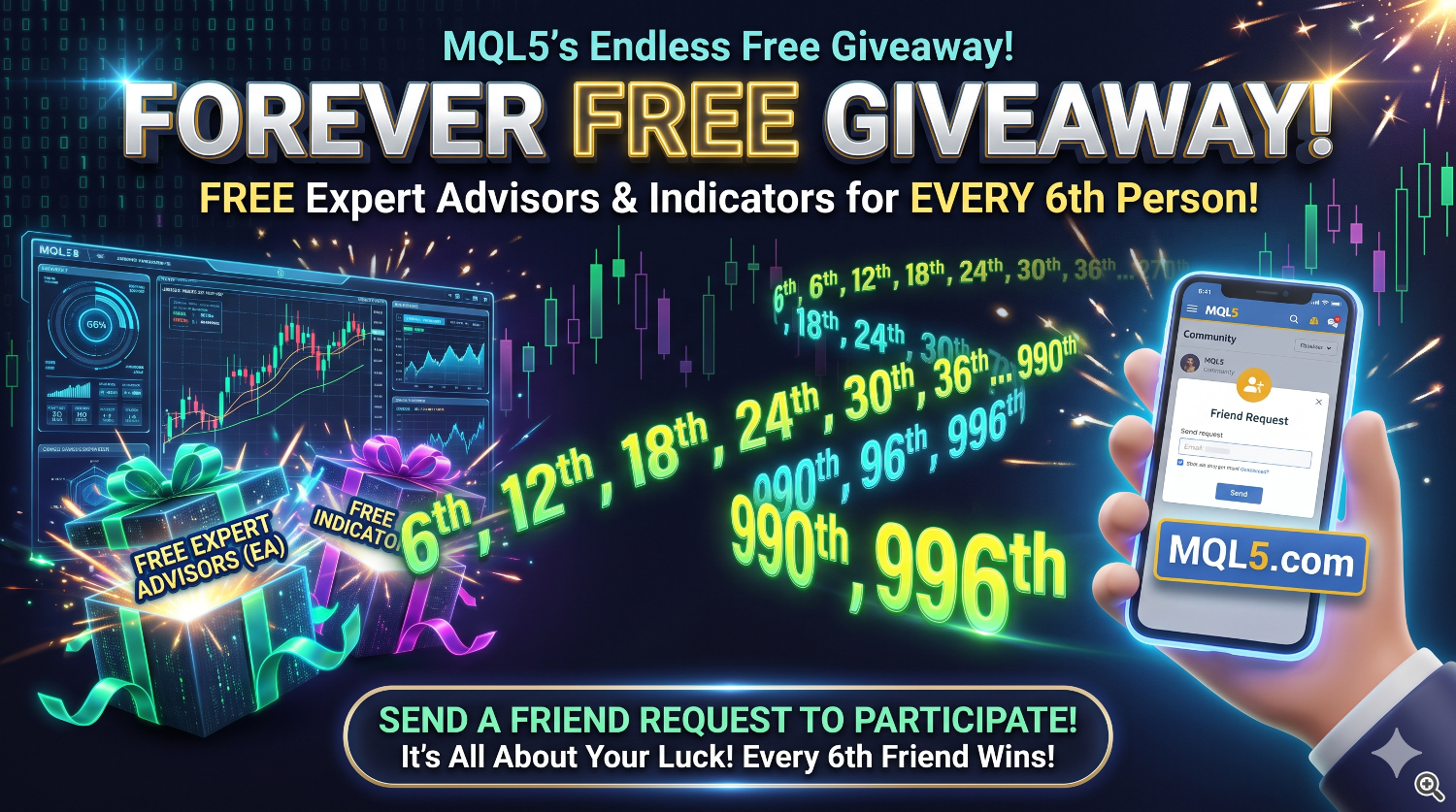 Free Giveaway Lifetime: Win Premium MQL5 Expert Advisors & Indicators
