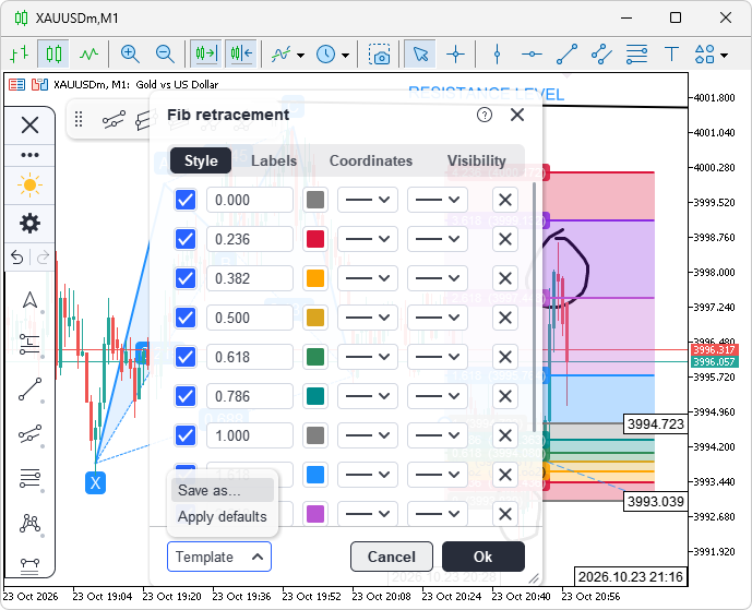 SAMPLE SETTINGS WINDOW SAMPLE SETTINGS WINDOW