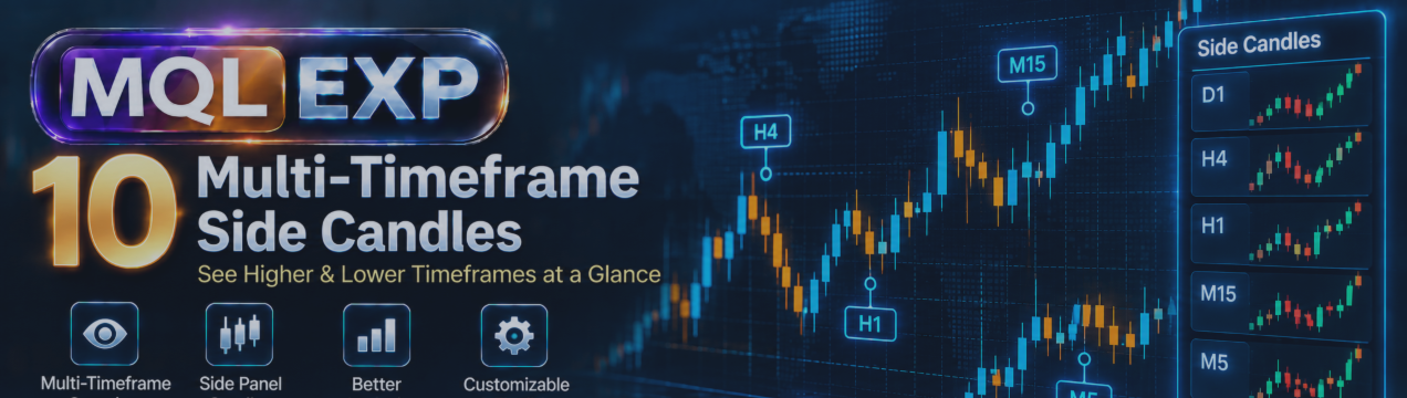 Multi-Timeframe Side Candles in Multi Risk Manager Pro: Visualizing Multiple Timeframes in MT5 / 4