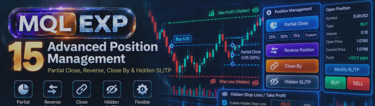 Advanced Position Management in Multi Risk Manager Pro: Partial Close, Reverse, Close By and Hidden SL/TP