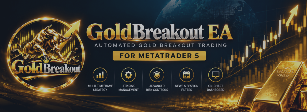 Gold Breakout Trading Strategy for MT5 — ATR Risk Management & Automation