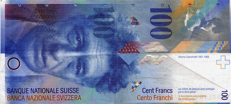 El franco suizo descende frente al dólar y a la libra durante la jornada europea